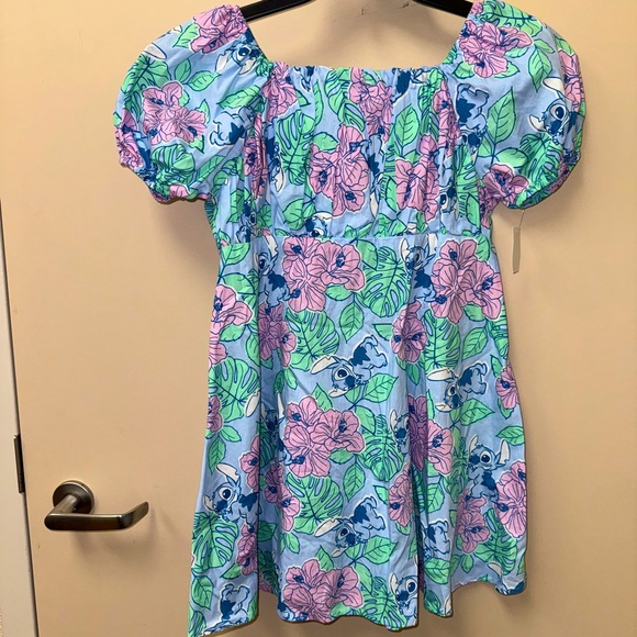 Disney Blue and Pink Floral Kids Dress - Picture 1 of 5
